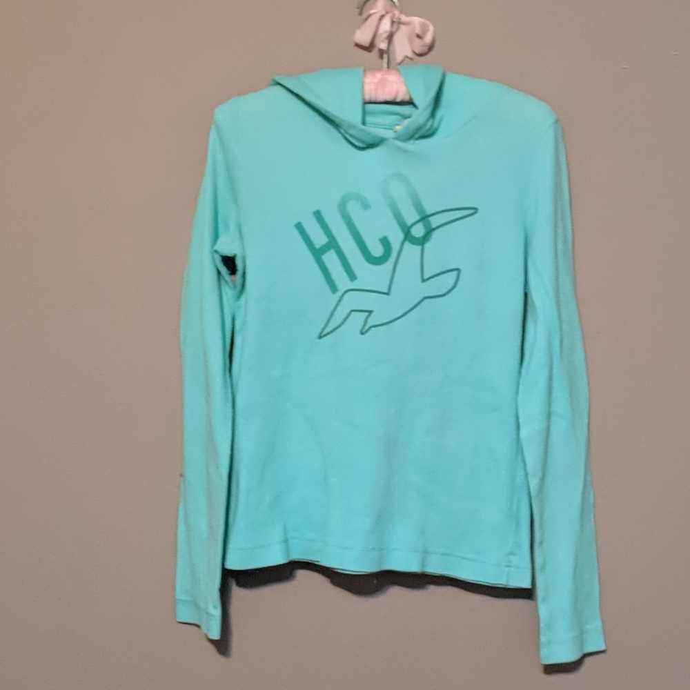 Hollister long sleeve shirt with hood